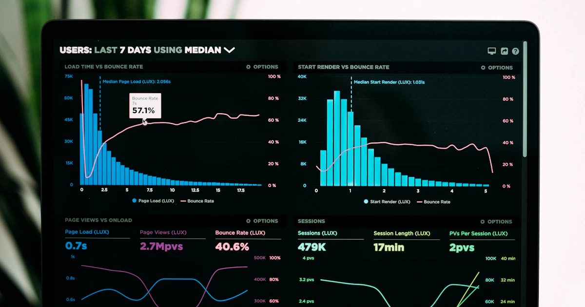 Marketing manager comparing two analytics reports side by side
